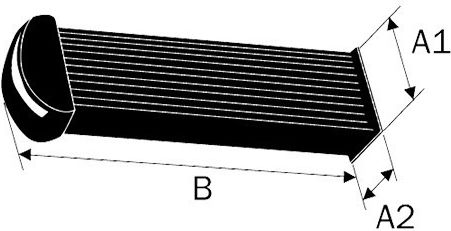 Plattengriff 25x10 Länge 108 Mm Αμα Italy