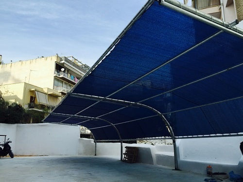 4m Breite Blaues Schattierungsnetz E125