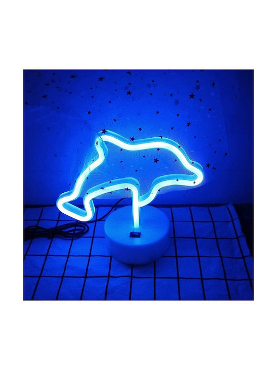 Decorative Light Dolphin Base Light Neon Multicolour