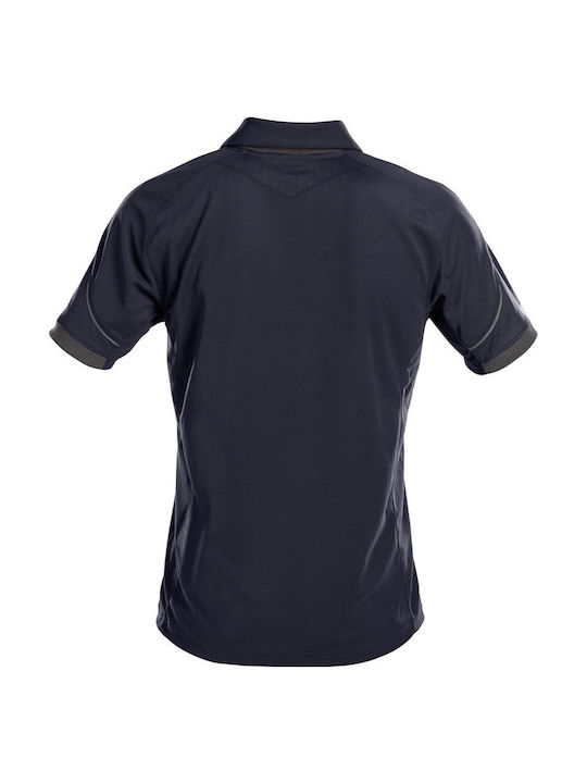 Dassy Workwear Polohemd Mit Reflektierenden Bändern UPF 50+ Midnight Blau Anthrazit