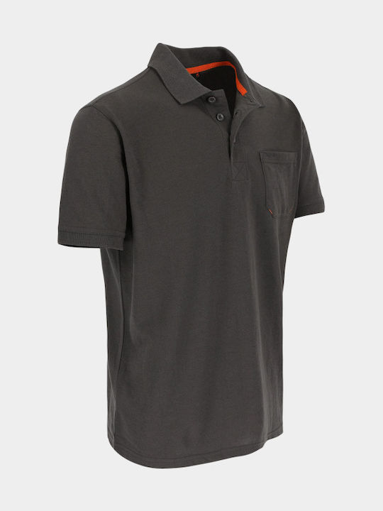 Herock Leo Polo T-shirt with Collar Short Sleeves Grey