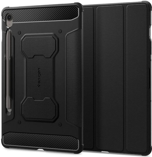 Spigen Rugged Armor Pro Flip Cover Ανθεκτική Μαύρη (Galaxy Tab S10 FE+ X620, X626B)