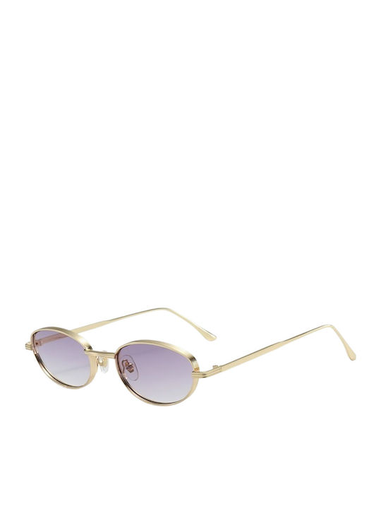 Ascoli Unisex Sunglasses with Gold Metallic Frame and Purple Gradient Lenses SZ-3602c3