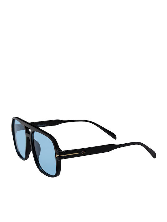 Unisex Sunglasses with Black Frame and Light Blue Lens KD5159 C12
