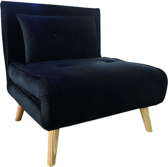 Πολυθρόνα Κρεβάτι 77x80x79cm Μαύρο Πολυθρόνα Κρεβάτι 77x80x79cm Μαύρο