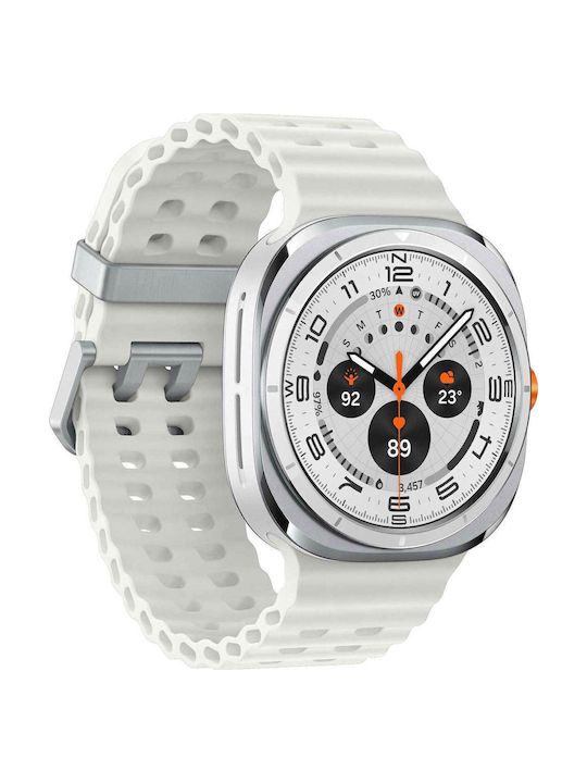 Lip Watches Men's Watch Battery with White Leather Strap