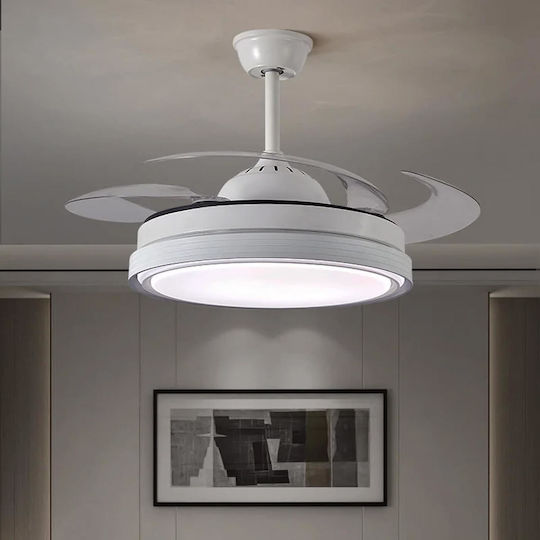 Rixme Ανεμιστήρας Οροφής 122cm με Φως Λευκός