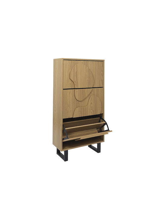 Metallic Shoe Organizer Brown 60x24x115cm