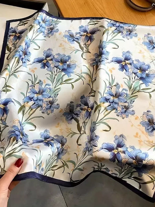 By Queen Women's Scarf Orchids Blue By Queen Women's Scarf Orchids Blue