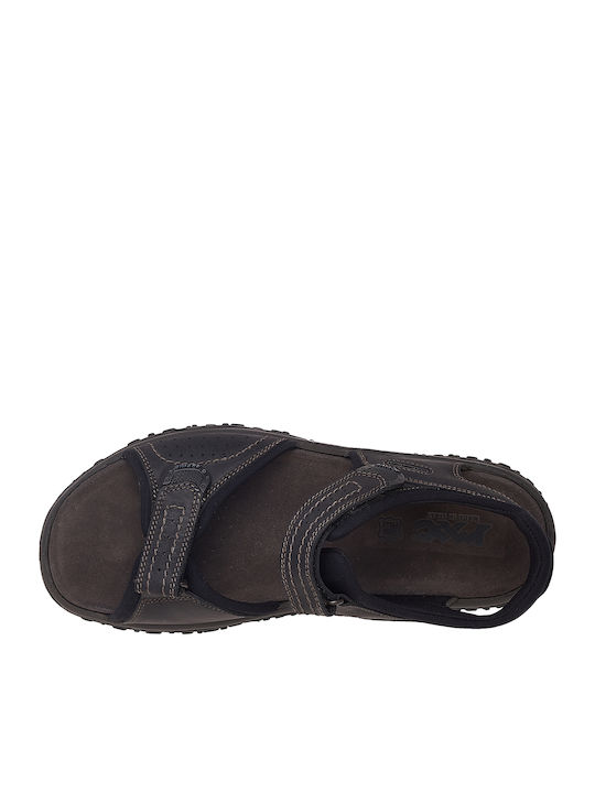Leder Herrensandalen Nero