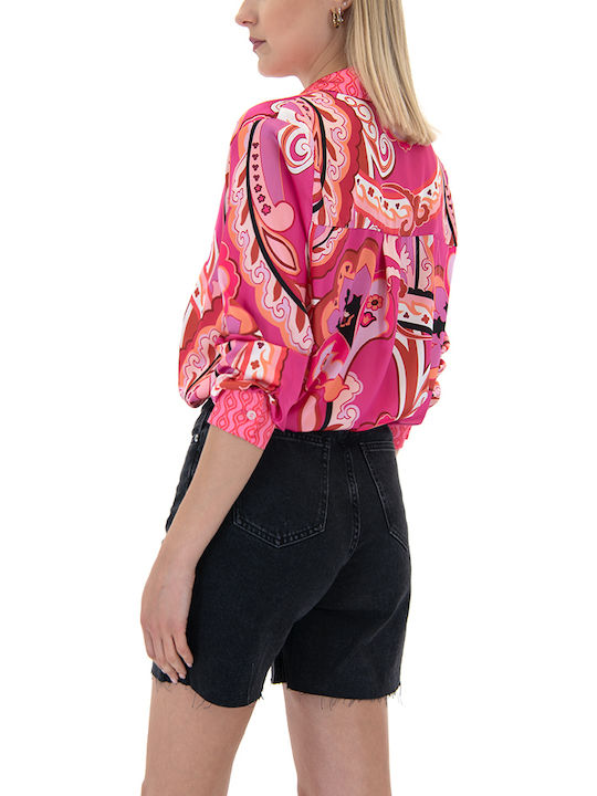 Twenty 29 Shirt Γυναικείο Πουκάμισο Λευκό- Ροζ- Φούξια Twenty 29 Shirt Γυναικείο Πουκάμισο Λευκό- Ροζ- Φούξια