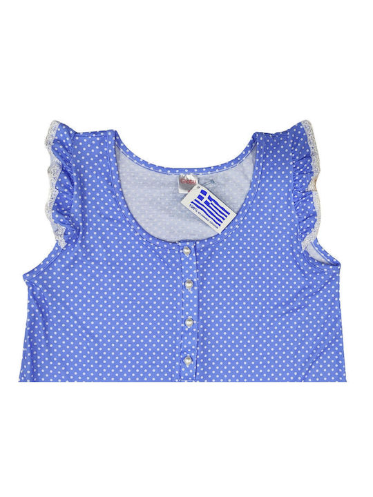 Giota Summer Women's Nightdress Light Blue