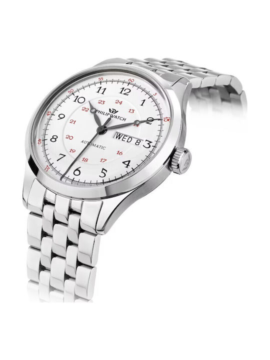 Philip Watch Men's Watch Automatic with Silver Metal Bracelet