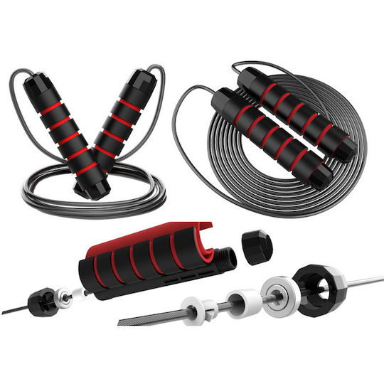 Lean Toys Corzi de sărit de Viteză 2.75m Gri cu Lungime Reglabilă
