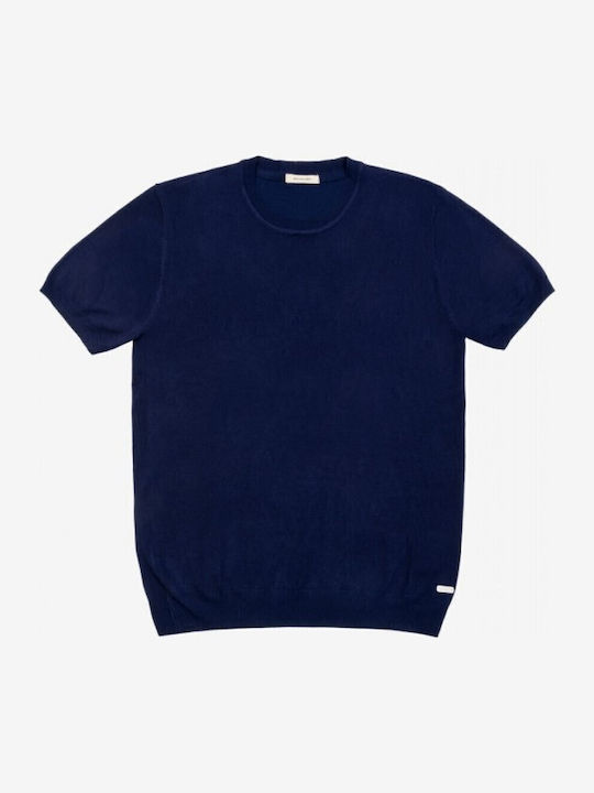 Short Sleeve Blue Blouse