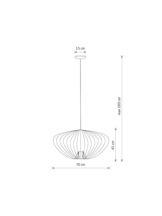 Nowodvorski Pendant Light Gray with Socket GU10 70x200cm