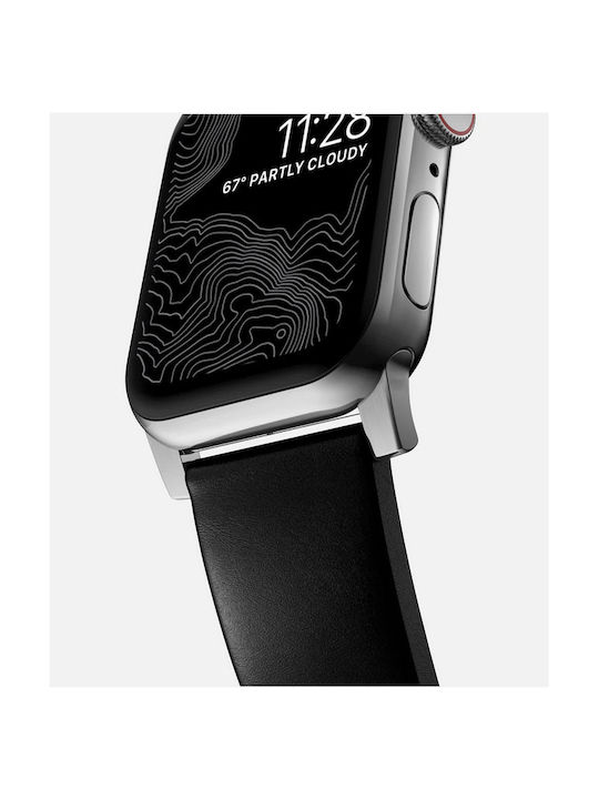 Nomad Armband Leder Schwarz (Apple Watch 46mm/49mm, Apple)
