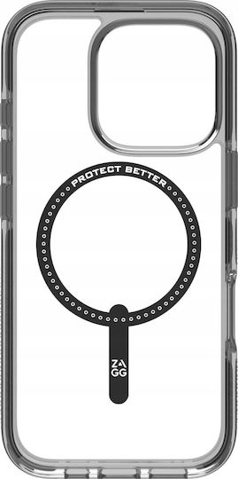 Zagg Santa Cruz Snap Back Cover Clear and Black (iPhone 16 Pro)