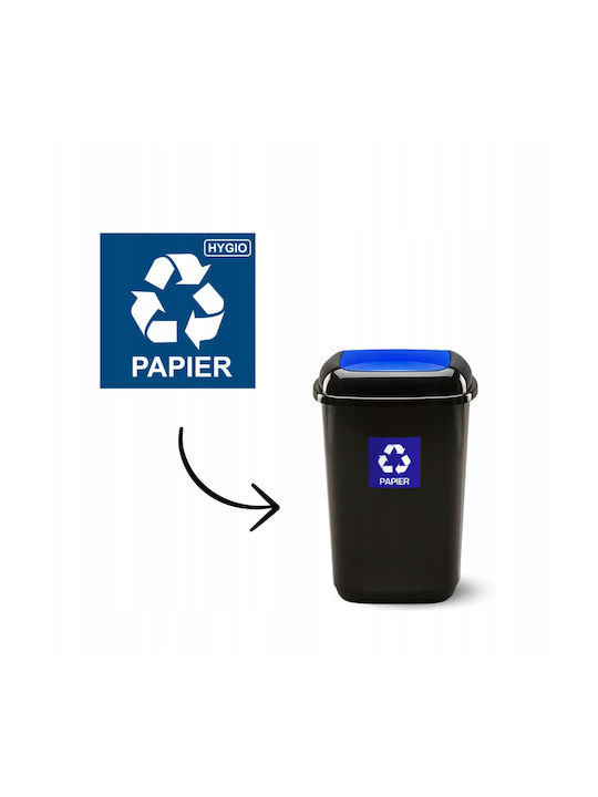 Plafor Abfalleimer Recycling Kunststoff Blau 28Es 1Stück