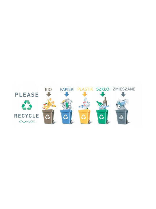 Plafor Abfalleimer Recycling Kunststoff Blau 28Es 1Stück
