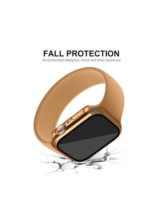 Enkay Carcasă de Plastic în culoarea Rose Gold pentru Apple Watch Seria 7, 8, 9 - 41mm