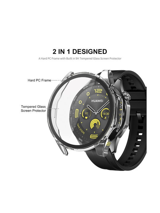 Enkay Plastikhülle in Weiß Farbe für Huawei Watch GT 4 - 46mm