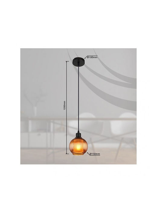 Globo Lighting Висящо Осветително Тяло Тюркоазен с Цокъл E27 15x15x120см.