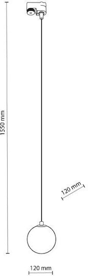 TK Lighting Κρεμαστό Φωτιστικό Μελί Ράγα με Ντουί G9 120x120εκ.