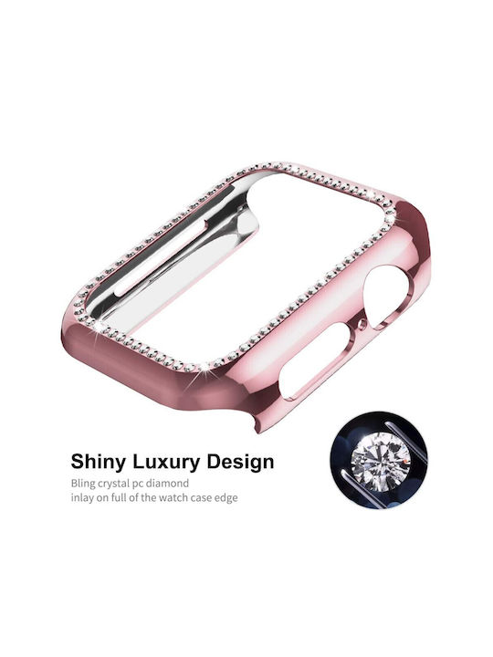 Apple Watch Series 7 8 9 41mm Enkay Θήκη Προστασία Οθόνης Rose Gold