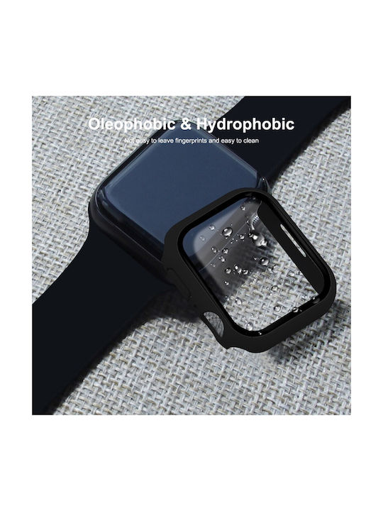 Apple Watch Series 7 8 9 - 41mm Enkay Tragbare Hülle Schutzfolie Weiß