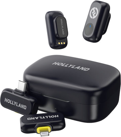 Hollyland LARK A1 Combo Wireless Microphone Flyout Journalistic in Gray Color Space Grey