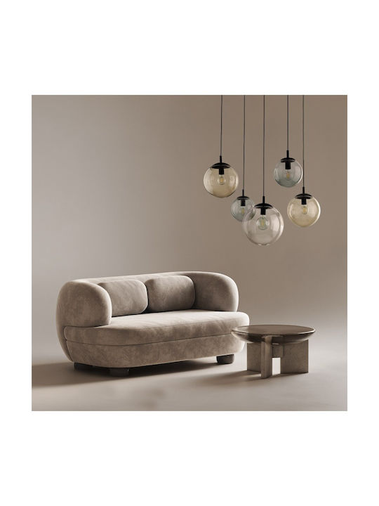 TK Lighting Κρεμαστό Φωτιστικό Γκρι για 7 Λαμπτήρες E27