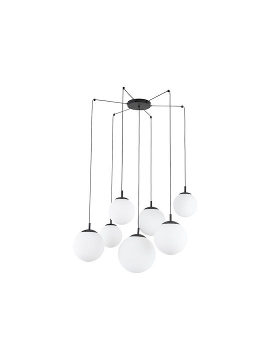 TK Lighting Κρεμαστό Φωτιστικό Γκρι για 7 Λαμπτήρες E27