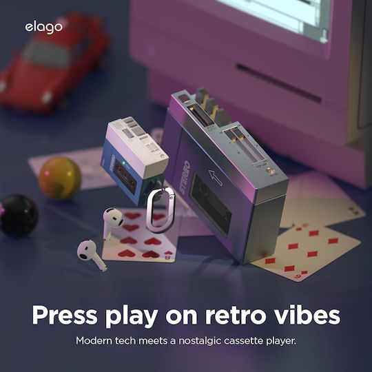Elago Cassette Player Hang Case Θήκη Σιλικόνης σε Πολύχρωμο χρώμα για Apple AirPods 4