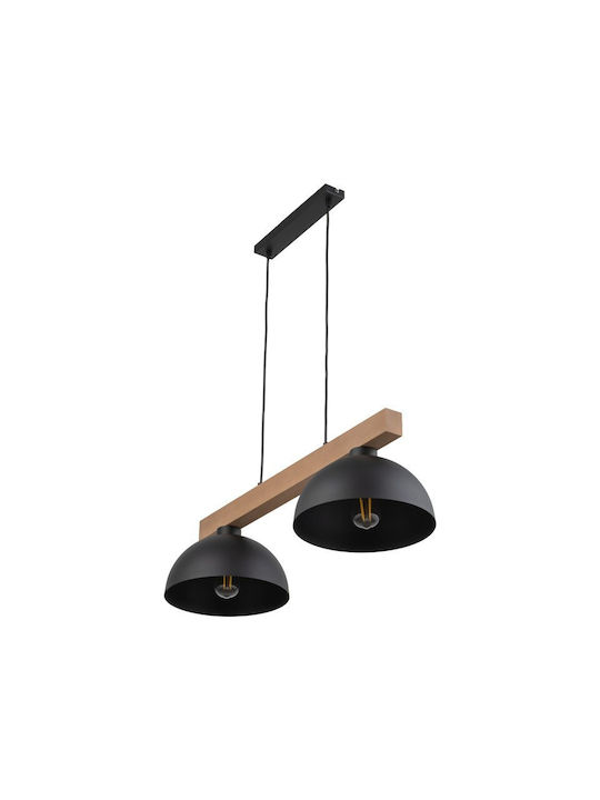 TK Lighting Oslo Hängelampe Schwarz Schiene mit Fassung E27 83cm.