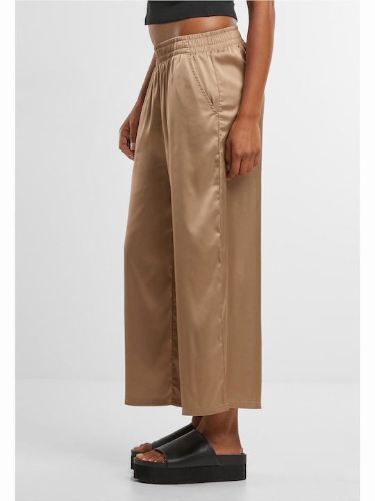 Γυναικεία Παντελόνα σε Loose Εφαρμογή Soft Taupe