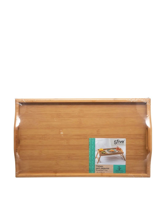 5Five Wooden Rectangular Serving Tray with Handles 50x30cm 1pcs
