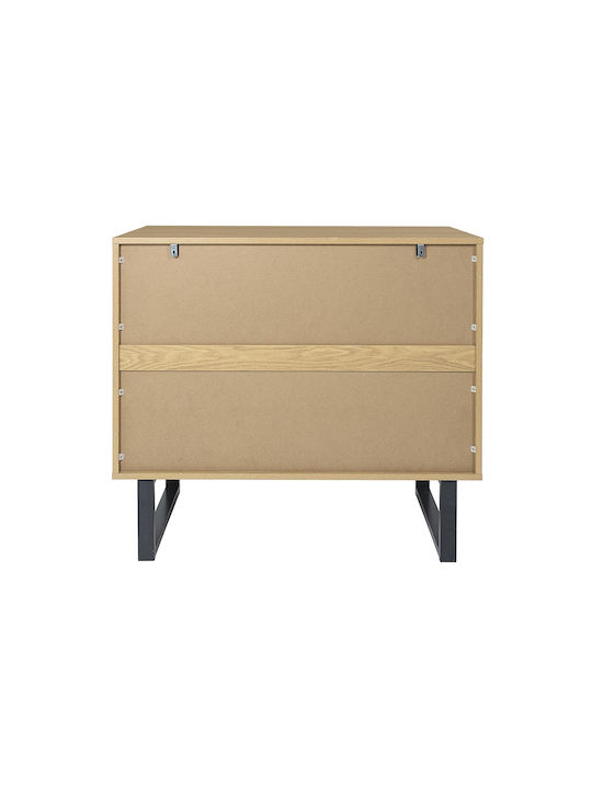 Bufet din Lemn & Metal cu Sertare Maro 90x49x79cm