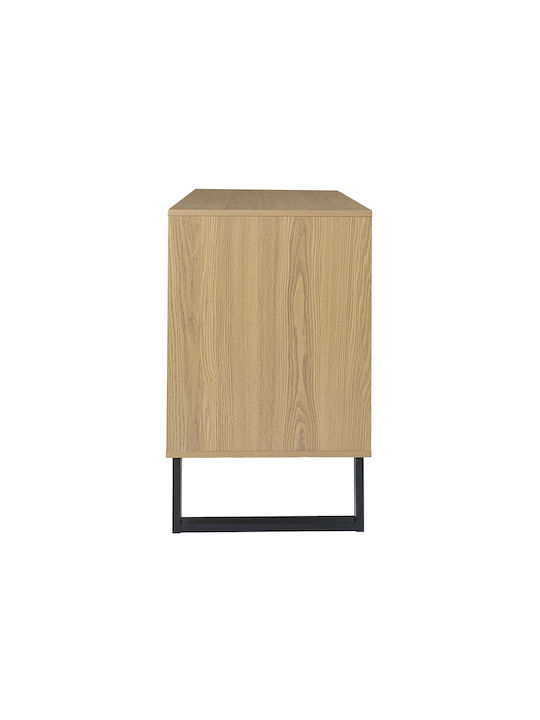Bufet din Lemn & Metal cu Sertare Maro 90x49x79cm