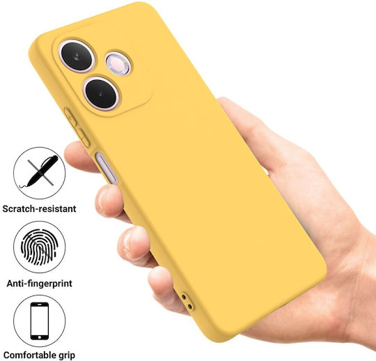 Solid Color Back Cover Σιλικόνης Κίτρινο (Oppo A5 Pro)