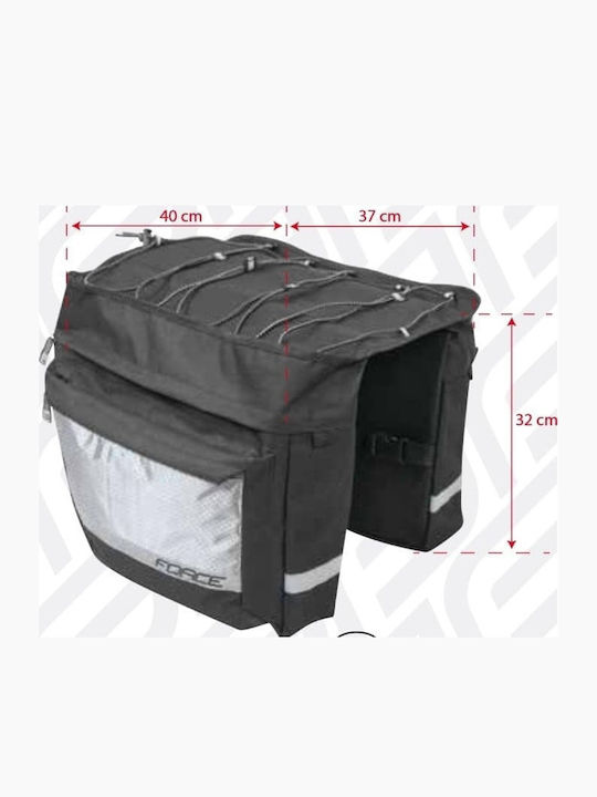 Force Noem Double Bicycle Rack Bag Black 896356