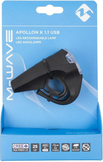 M-Wave Apollon K 1.1 Wiederaufladbar Vorderseite Fahrradlicht