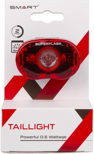 Smart Super Flash 0.5w Οπίσθιο Φως Ποδηλάτου
