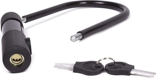 M-Wave U-Lock Bicycle Pedal Lock with Key Black 150x180mm
