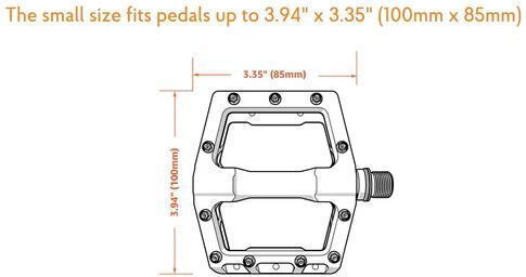 Granite Bicycle Pedal Covers Pita 100x85mm Small Black Gpc1901s-01