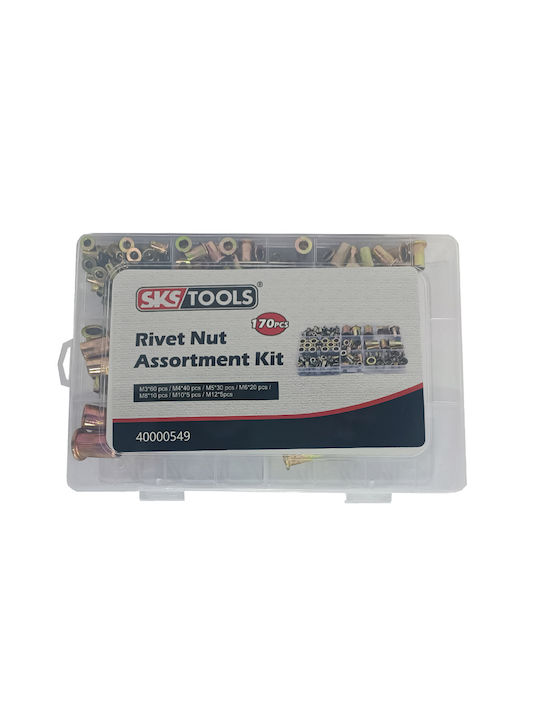 Rivets Thread 170 Pieces M3 M12 Sks Tools 40000549