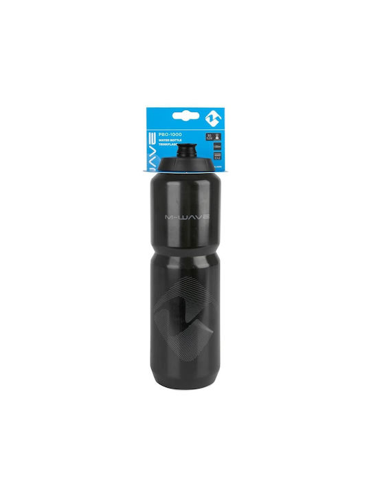 M-Wave Pbo Water Bottle Plastic Bike 1000ml Black