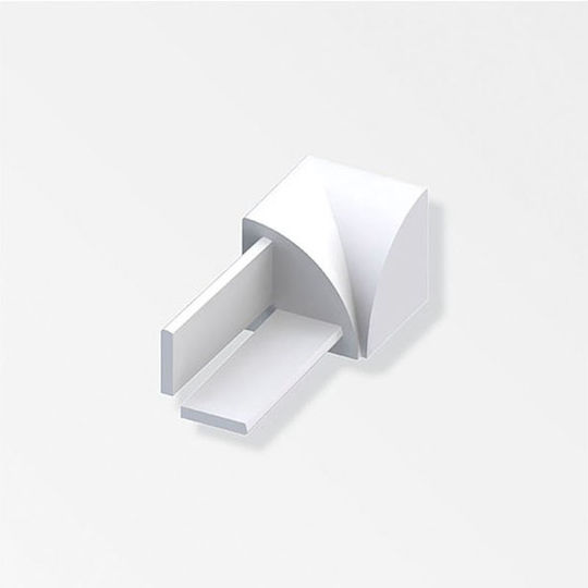 Plastic Corners for Internal Tile Joint Covers Set 4 Pieces 7.5mm White 575540.0003 Plastic White