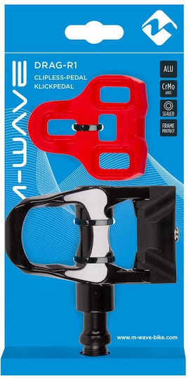 M-Wave Drag R1 Πετάλια Ποδηλάτου Κουμπωτά Μαύρα