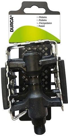 Durca 801564 Flat Bicycle Pedals Silver/Black